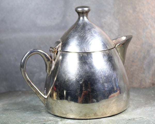 1960s Atomic Creamer | Vintage Silverplate Lidded Creamer | Bixley Shop