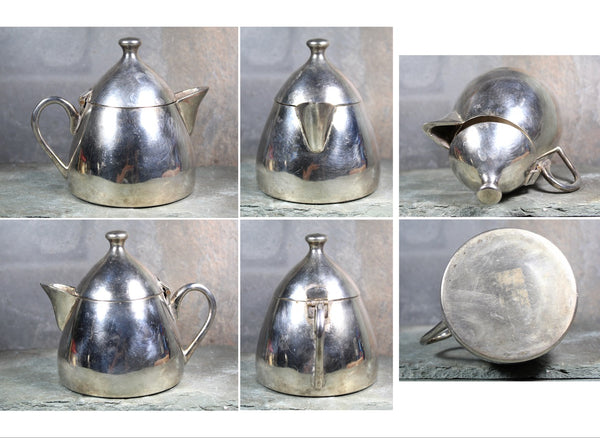 1960s Atomic Creamer | Vintage Silverplate Lidded Creamer | Bixley Shop