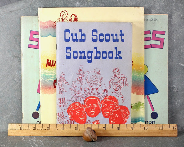 Set of 3 Children's Music Books | Music & Instruments for Children to Make, Singing Games, and Cub Scout Songbook | Bixley Shop