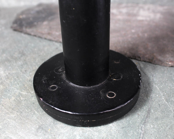 Wooden Spindle Candle Holder with Red Candle | Black Candlestick with Red Cande | Bixley Shop