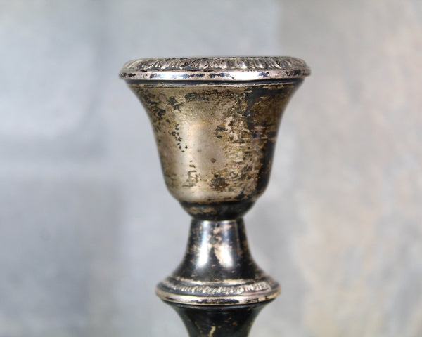 Vintage Poole Sterling Silver Candlestick #299 | Tarnished Silver | Shabby Chic | Weighted Sterling Silver Candle Holder | Bixley Shop