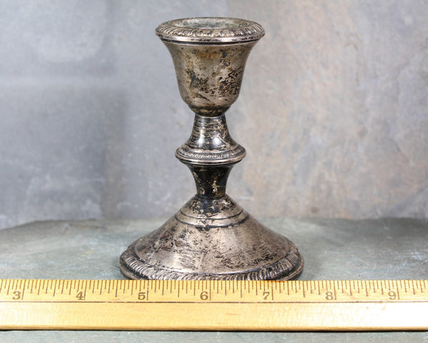 Vintage Poole Sterling Silver Candlestick #299 | Tarnished Silver | Shabby Chic | Weighted Sterling Silver Candle Holder | Bixley Shop