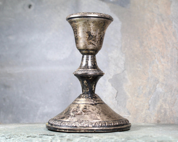 Vintage Poole Sterling Silver Candlestick #299 | Tarnished Silver | Shabby Chic | Weighted Sterling Silver Candle Holder | Bixley Shop