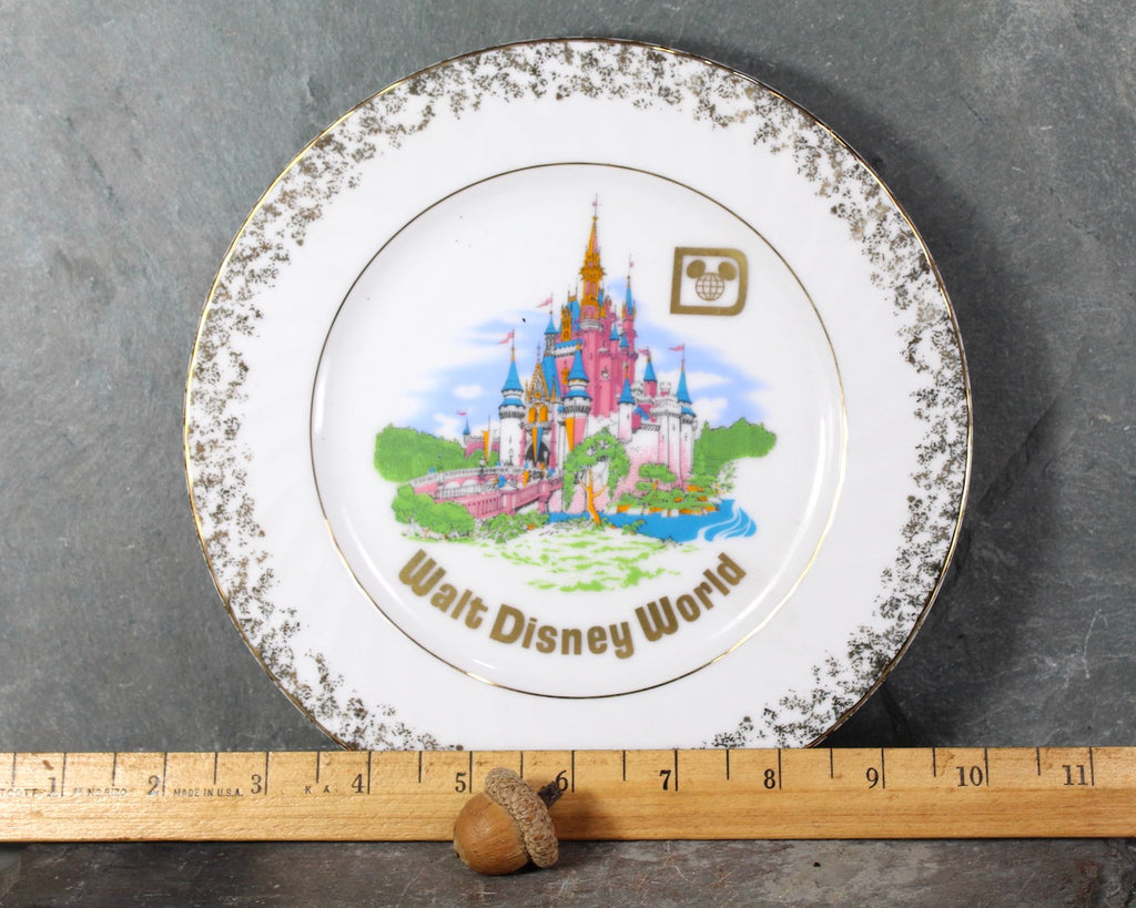 Vintage Walt Disney World Souvenir Plate | Full-Color WDW Cinderella's –  Bixley Shop