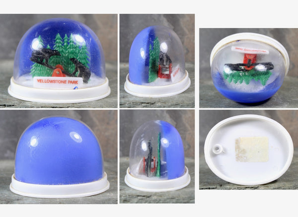 RARE! Vintage Yellowstone National Park Souvenir Snow Globe | 1970s Yellowstone Show Globe | Bears on Seesaw Snow Globe | Bixley Shop