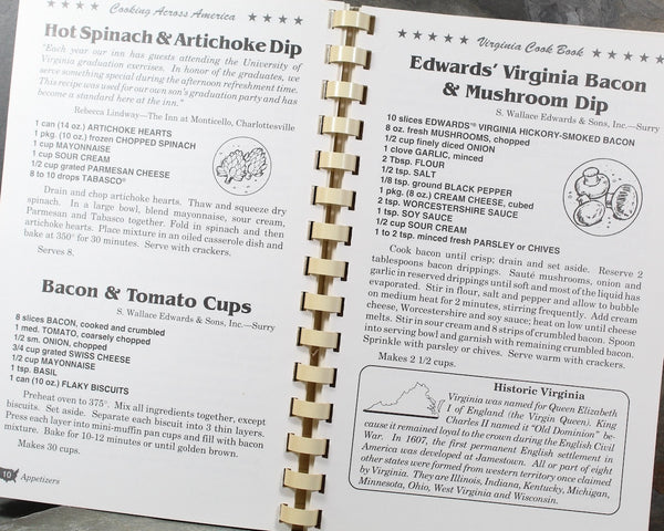 VIRGINIA Cookbook by Janice Therese Mancuso | Cooking Across America Series | 2004 | Bixley Shop