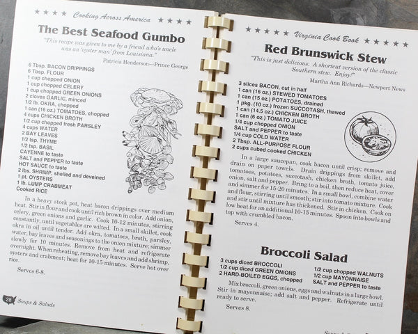 VIRGINIA Cookbook by Janice Therese Mancuso | Cooking Across America Series | 2004 | Bixley Shop