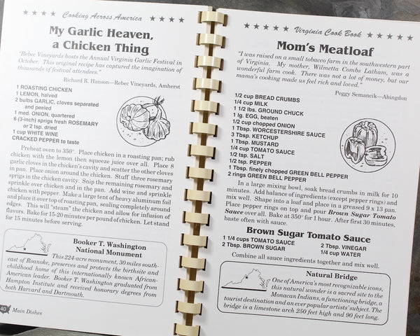 VIRGINIA Cookbook by Janice Therese Mancuso | Cooking Across America Series | 2004 | Bixley Shop