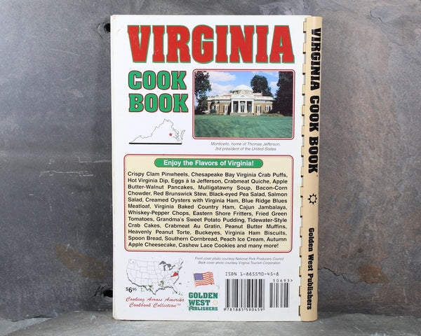 VIRGINIA Cookbook by Janice Therese Mancuso | Cooking Across America Series | 2004 | Bixley Shop