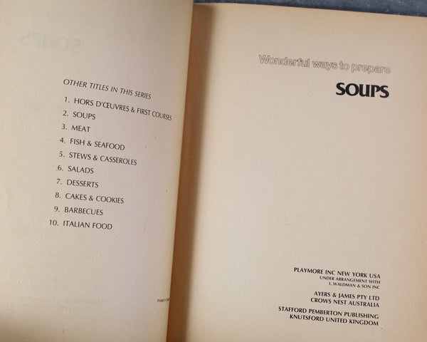 Wonderful Ways to Prepare Soups Cookbook by Jo Ann Shirley | FIRST EDITION 1978 Cookbook | Bixley Shop