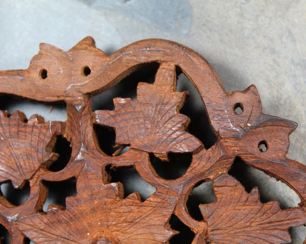 Vintage Carved Wooden Owl Trivet | Rustic Kitchen Trivet | Bixley Shop