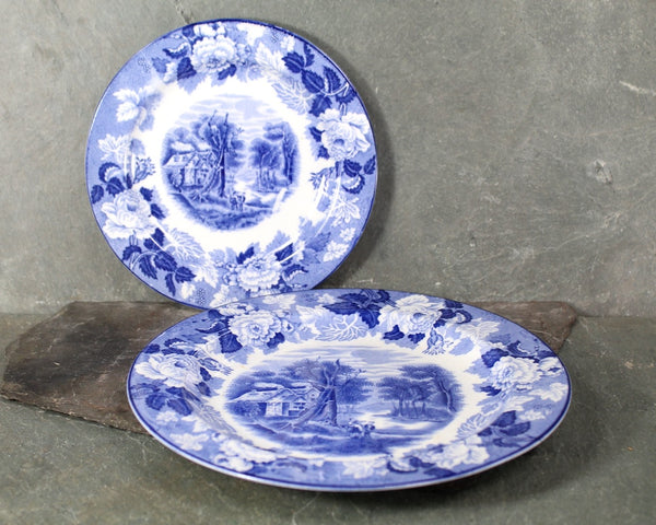 Woods Ware Enoch Wood's English Scenery 2 Small Plates | English Porcelain | Appetizer and Dessert Plates | Bixley Shop