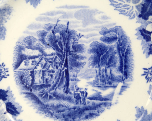 Woods Ware Enoch Wood's English Scenery 2 Small Plates | English Porcelain | Appetizer and Dessert Plates | Bixley Shop