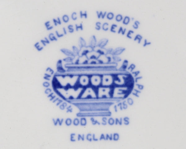 Woods Ware Enoch Wood's English Scenery 2 Small Plates | English Porcelain | Appetizer and Dessert Plates | Bixley Shop