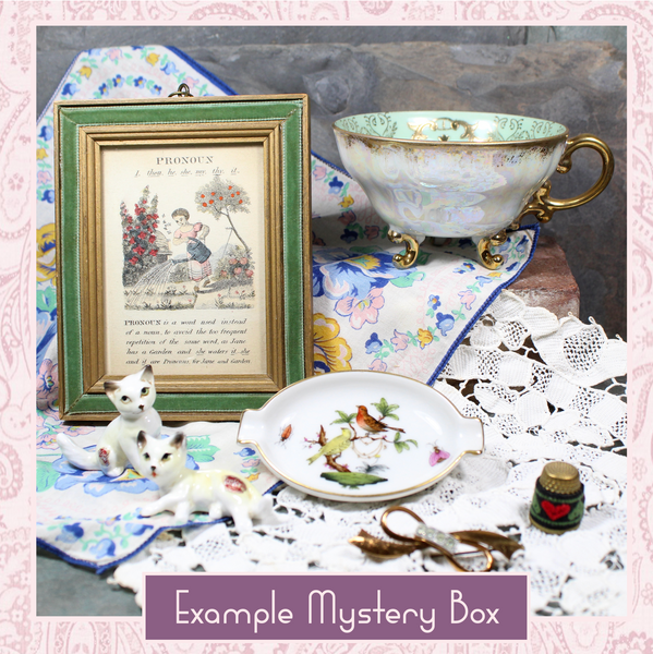 DELUXE Shabby Chic Vintage Mystery Box by Agatha Bixley | 7+ Curated Vintage/Antique Pieces | For Vintage Lovers! | Agatha Bixley