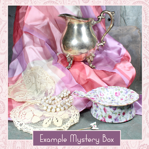 DELUXE Shabby Chic Vintage Mystery Box by Agatha Bixley | 7+ Curated Vintage/Antique Pieces | For Vintage Lovers! | Agatha Bixley