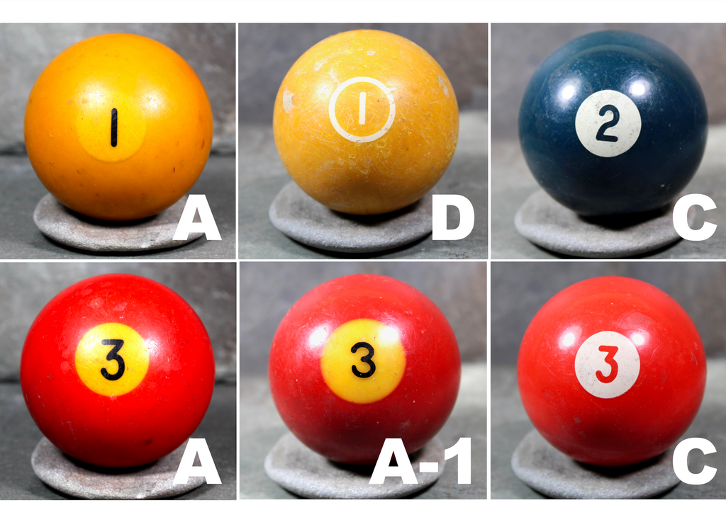 Rustic Pool Balls Rare Antique Pool Balls