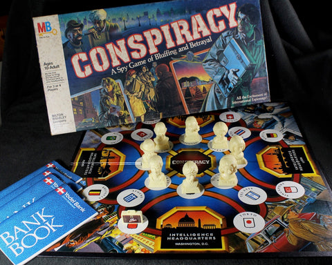 1982 Conspiracy Game by Milton Bradley - Unique Game for Family Game Night - Spy Game - High Stakes Espionage Game