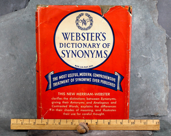 Webster's Dictionary of Synonyms FIRST EDITION by Webster's Dictionary, 1942 - Webster's First Thesaurus