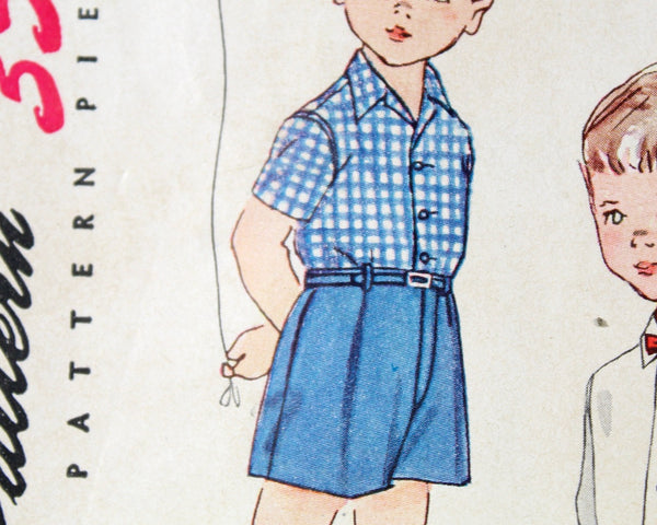 1952 Simplicity #4166 Toddler Boys Size 2 Outfit Pattern | Cut, Complete Pattern