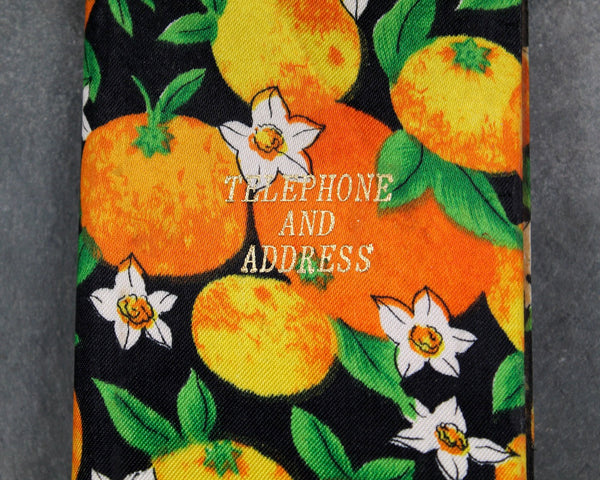 1960s Florida Souvenir Address Book | Florida Oranges Tall Address Book | Mid-Century Address Book | Florida Souvenir