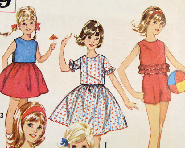 1964 Simplicity #5469 Girls Size 14 Outfit Pattern | Cut, Complete Pattern | Vintage Simplicity Children's Pattern