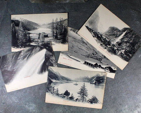 Antique Switzerland Postcards - Turn of the Century Sisersee, Trummelbach, Lauterbrunnen, Davosersee, Maloya-Kurhaus