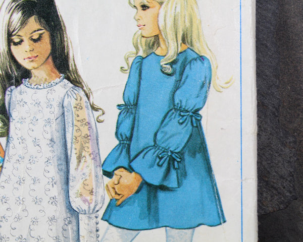 1968 Simplicity #8024 Girls Size 14 Dress Pattern | Mid-Century "Mod" Mini Dress Pattern | Cut, Complete Pattern