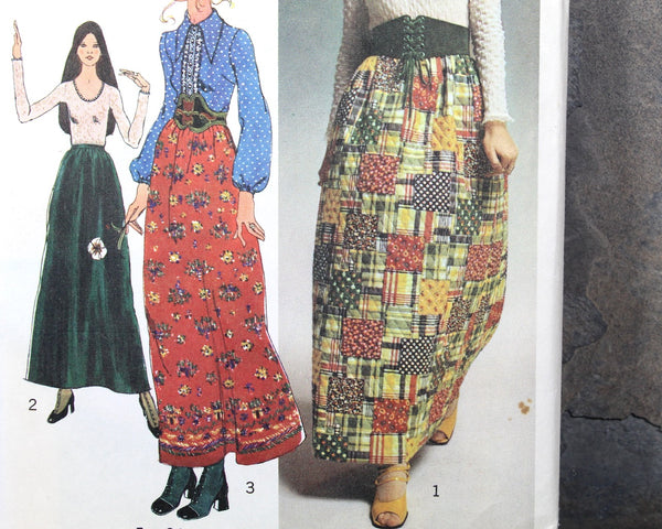 1971 Simplicity #9616 Groovy Skirt & Top Pattern | Size 12, Bust 34" Waist 25 1/2" | Cut, Complete Pattern