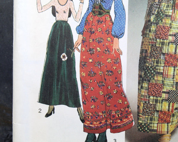 1971 Simplicity #9616 Groovy Skirt & Top Pattern | Size 12, Bust 34" Waist 25 1/2" | Cut, Complete Pattern