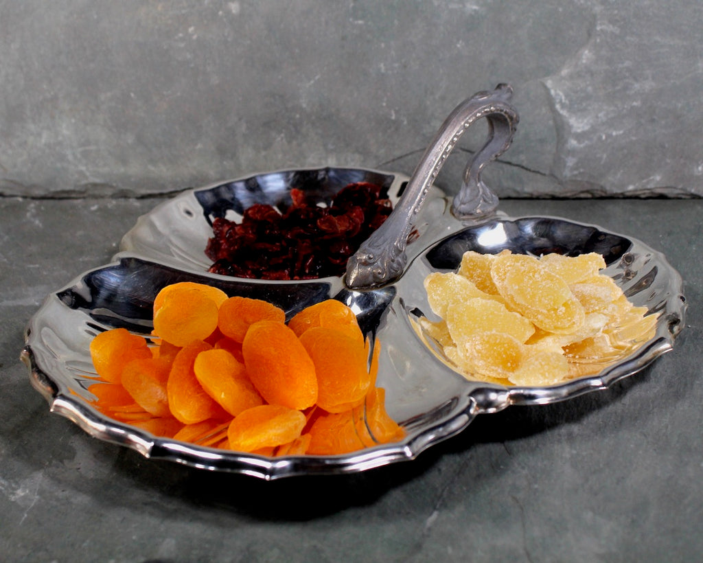 Silver plate serving dishes sales