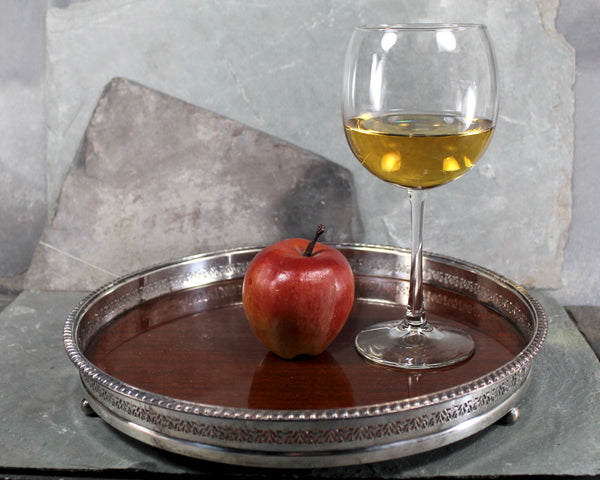 Sheffield Silver Plate and Formica Serving Tray - Gorgeous Mid-Century Tray - Perfect for Cocktails and Hors D'oeuvres
