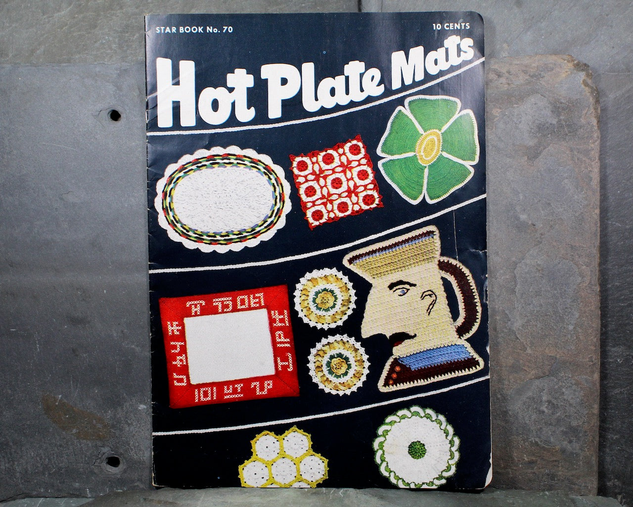 Hot Plate Mats Crochet Pattern Book, Star Book No. The 70 by the American Thread Company, 1950