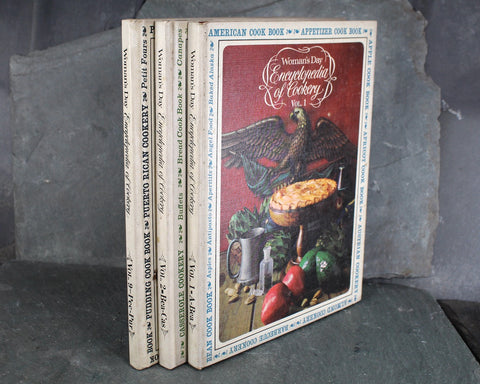 HOLD - Set of 3 Woman's Day Encyclopedia of Cookery, Volumes 1, 2 & 9 - 1965 Vintage Cookbooks - FIRST EDITION
