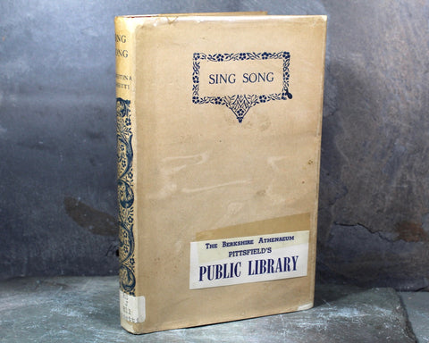 RARE! Sing Song | Antique Book of Rhymes for the Nursery | Poetry for Children | New Mom Gift | Antique Nursery Rhymes