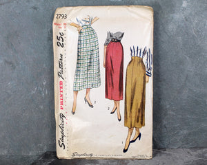 1949 Simplicity #2793 Skirt Pattern | Waist 26"/Hip 35" | COMPLETE Cut Pattern in Original Envelope