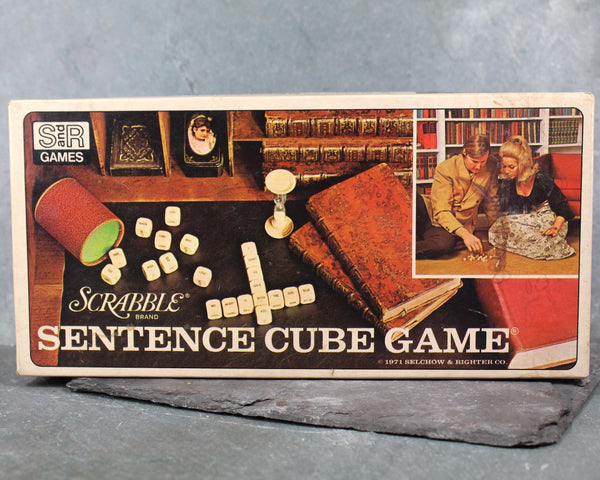 Scrabble Brand Sentence Cube Game | 1971 Selchow & Righter Company | Classic Word Game