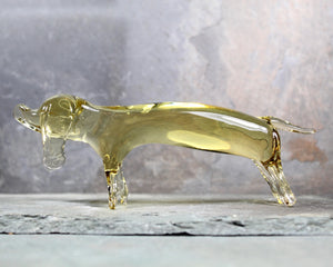 Venetian Style Pulled Glass Dachshund | Hand Crafted Glass Sculpture Dachshund | Dog Lover