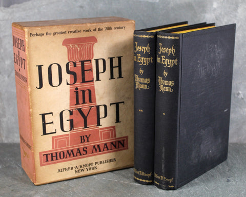 Joseph in Egypt by Thomas Mann | 1938 FIRST EDITION/Sixth Printing | Antique Novel | Two Book Set in Slipcase