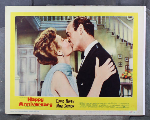 Happy Anniversary Lobby Card | David Niven | 1959 Lobby Card | Happy Anniversary Movie | Hollywood Memorabilia | Mitzi Gaynor