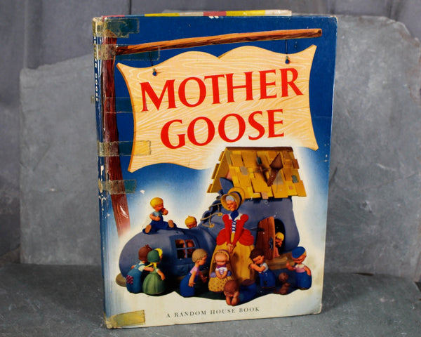 Gorgeous Illustrated Mother Goose | by Maxwell Drone & Bill Sass | 1949 Random House |  Vintage Children's Picture Book