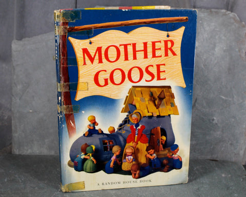 Gorgeous Illustrated Mother Goose | by Maxwell Drone & Bill Sass | 1949 Random House |  Vintage Children's Picture Book