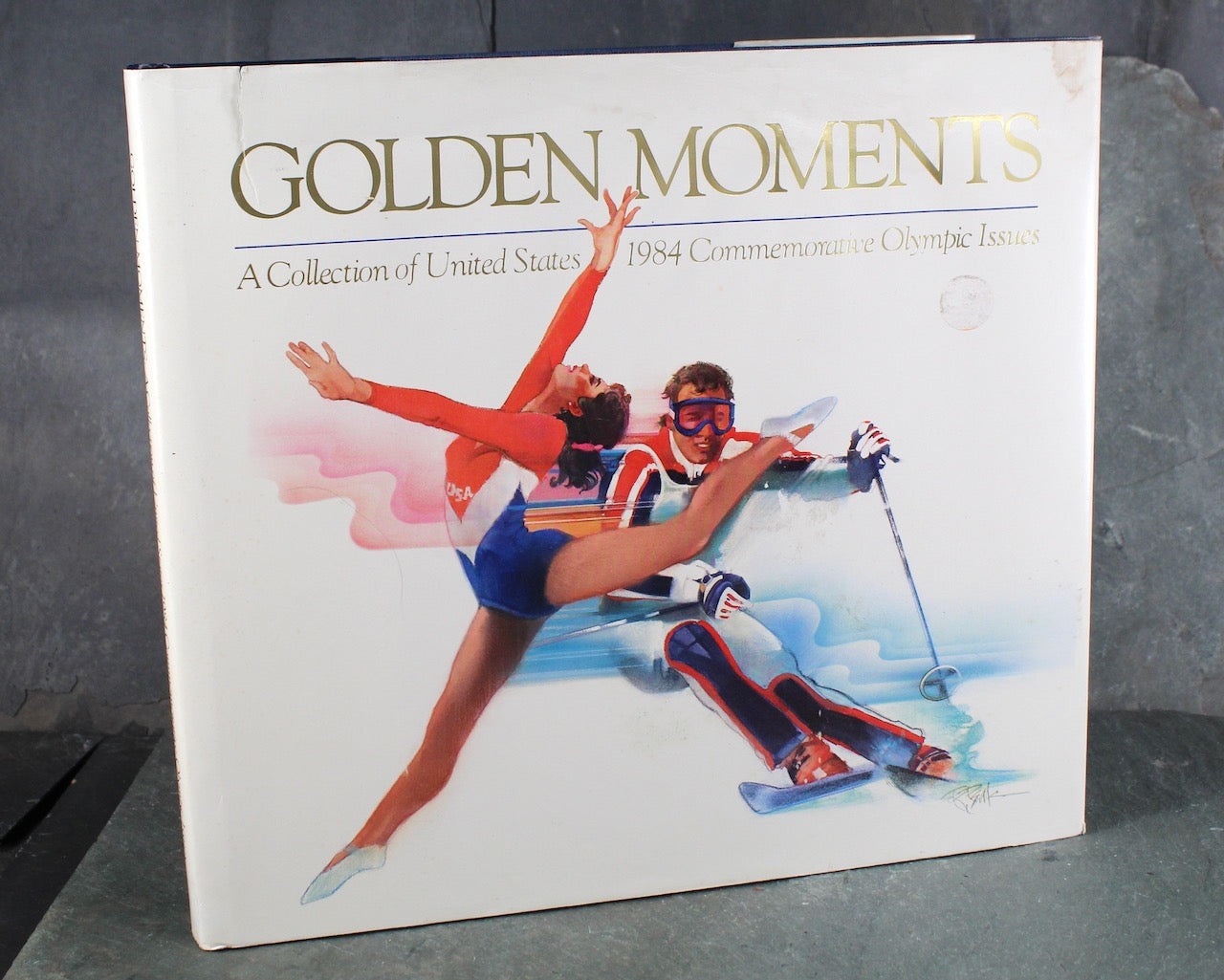 Golden Moments: A Collection of United States 1984 Commemorative Olympic Issues by the United States Post Office | Vintage Olympic Stamps