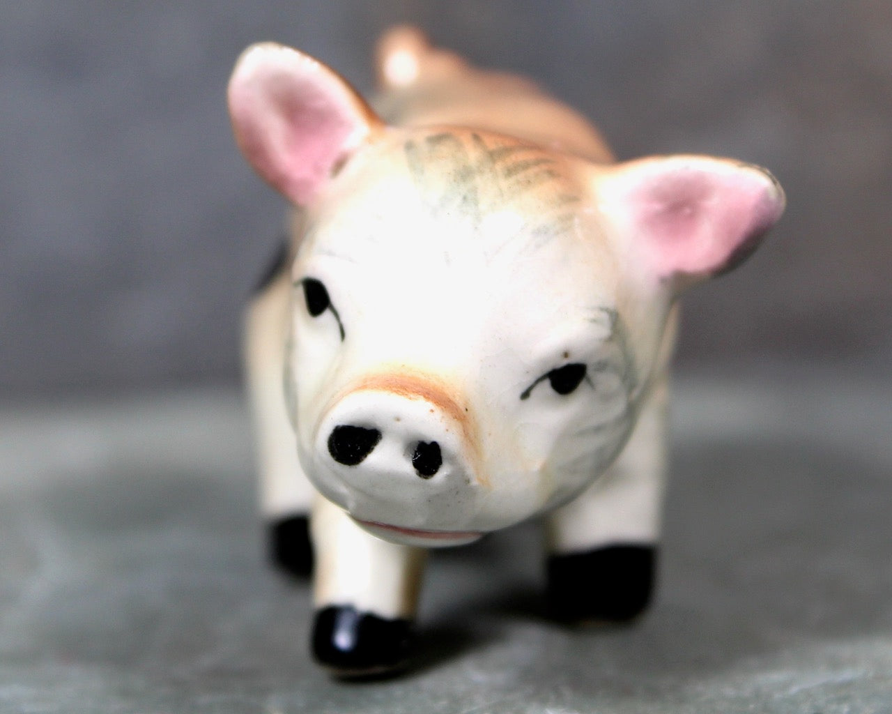 Vintage Porcelain Piggies | Vintage Ceramic Pig | Piggy Figurine | Hand Painted Figurine