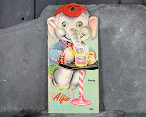 HARD TO FIND! Alfie the Playful Elephant by Leah Gale | 1962 Vintage Picture Book | James & Jonathan Peek-A-Book Book