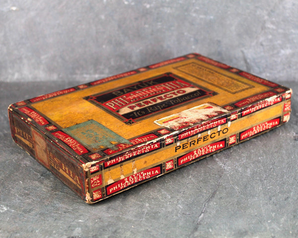 Vintage Bay Philadelphia "Phillies" Perfecto Box | Five Cent Box | Cardboard Phillies Box