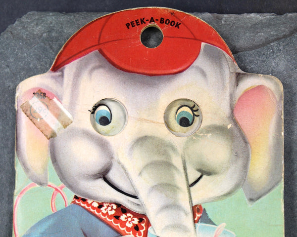 HARD TO FIND! Alfie the Playful Elephant by Leah Gale | 1962 Vintage Picture Book | James & Jonathan Peek-A-Book Book