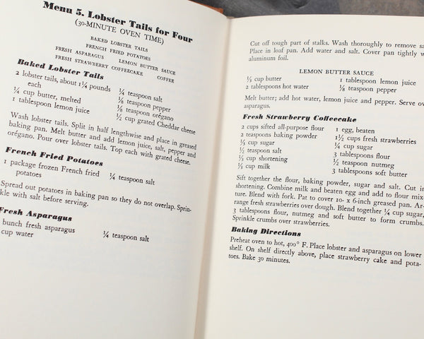 All-In-One Oven Meals - 100 Menus - 350 Recipes | Written by Ruth Bean | 1952 Mid Century Cookbook