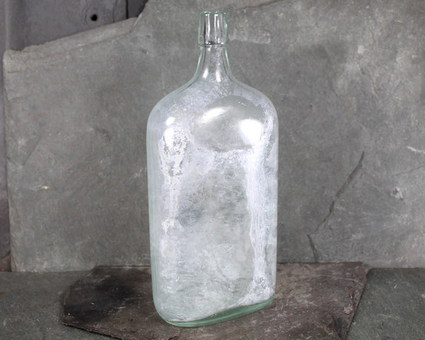 Antique Large Bottle | Pale Blue Green Bottle | Vintage Apothecary