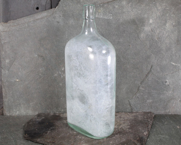 Antique Large Bottle | Pale Blue Green Bottle | Vintage Apothecary